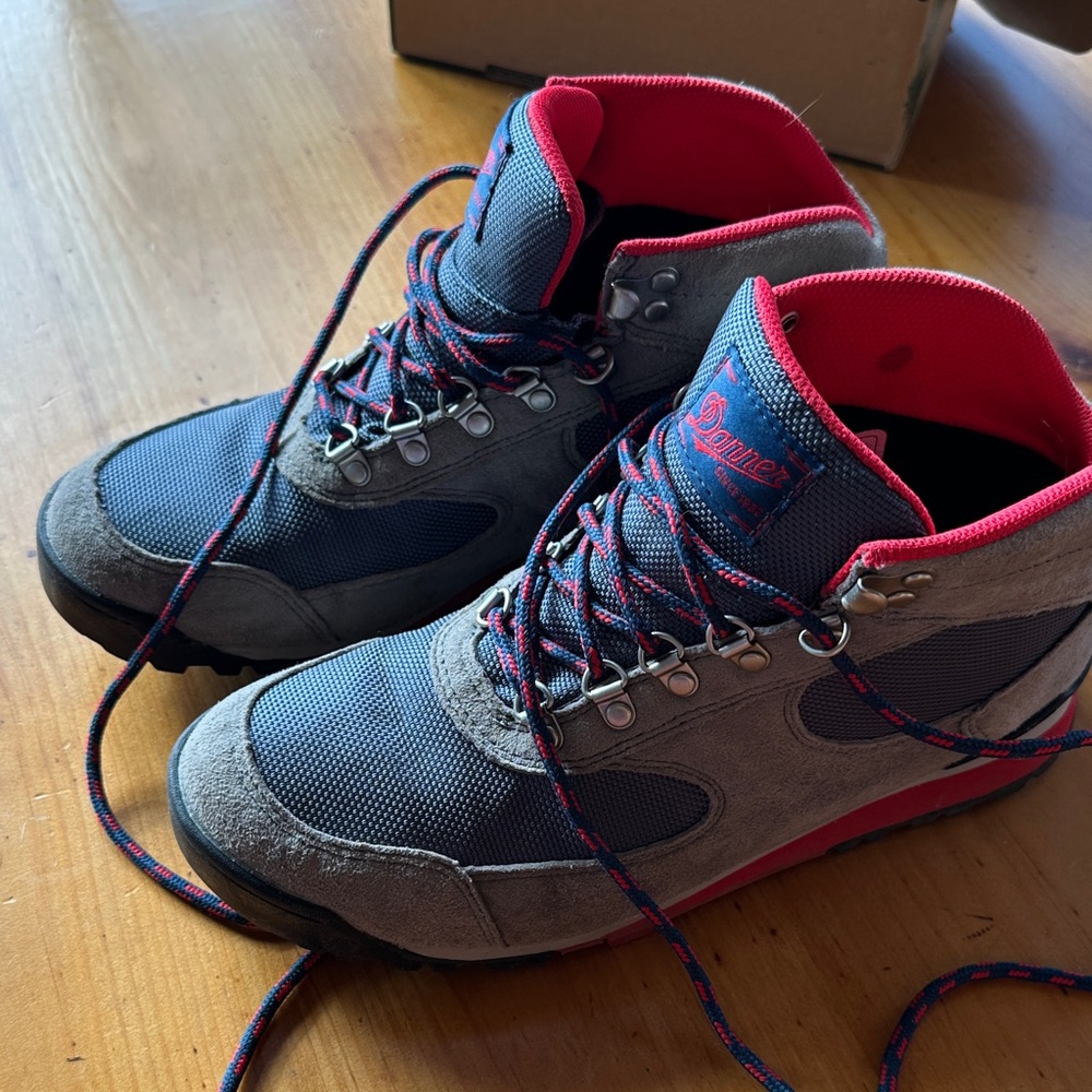 Danner Gray and Red Women’s Jag Waterproof Ortholite boots*
